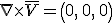 \nabla \times \bar{V} =&nbsp;\left(0,\,0,\,0\right)